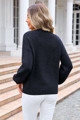 Ribbon Bowknot Pattern Jacquard Knit Sweater