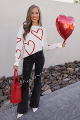 Luxe Love Viscose Heart Sweater