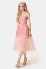 Pink Beaded Lace Dress | Dress In Beauty