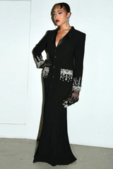 Crystal Sequin Maxi Coat Dress | Dress In Beauty