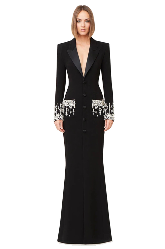 Crystal Sequin Maxi Coat Dress | Dress In Beauty