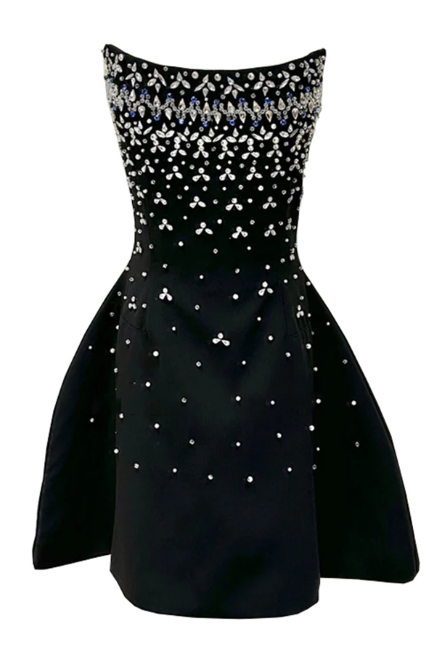 Strapless Crystal A Line Dress | Dress In Beauty