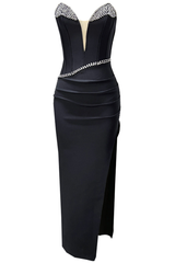 Strapless Crystal Embellished Maxi Dress | Dress In Beauty