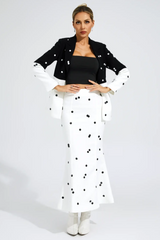 Theobald Polka Dot Sequins Blazer Set