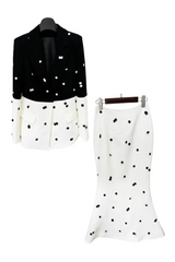 Theobald Polka Dot Sequins Blazer Set
