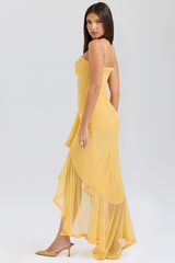 Apricot Ruffled Front Gown | Dress In Beauty