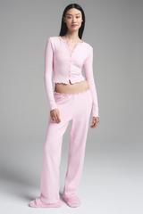 SKIMS Logo Pointelle Cardigan Set