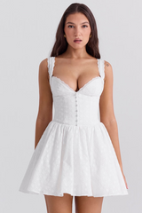 Brigitte Broderie Anglais Corset Mini Dress