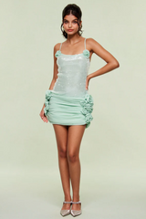 Sequin Floral Draped Corset Dress | Dress In Beauty