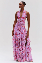 Paloma Ruffled Halter Maxi Dress