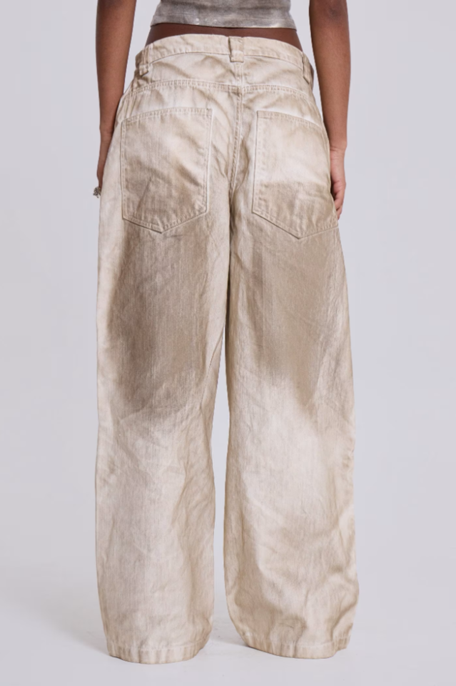 Sand Oil Wash Colossus Jeans | Dress In Beauty