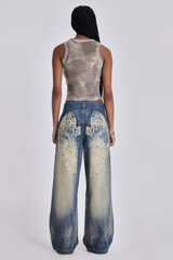 Blue Ethereal Colossus Jeans | Dress In Beauty