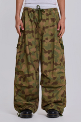 Forest Camo Parachute Pants | Dress In Beauty