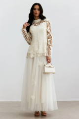 Elizabeth Butterfly Embroidered Lace Set | Dress In Beauty