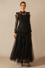 Elizabeth Butterfly Embroidered Lace Set | Dress In Beauty