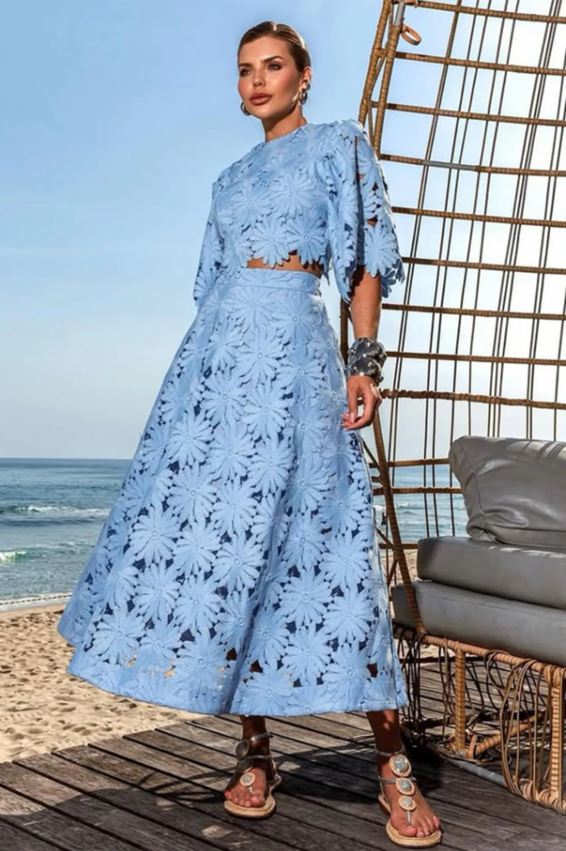 Madeline Lace Top & Maxi Skirt Set | Dress In Beauty