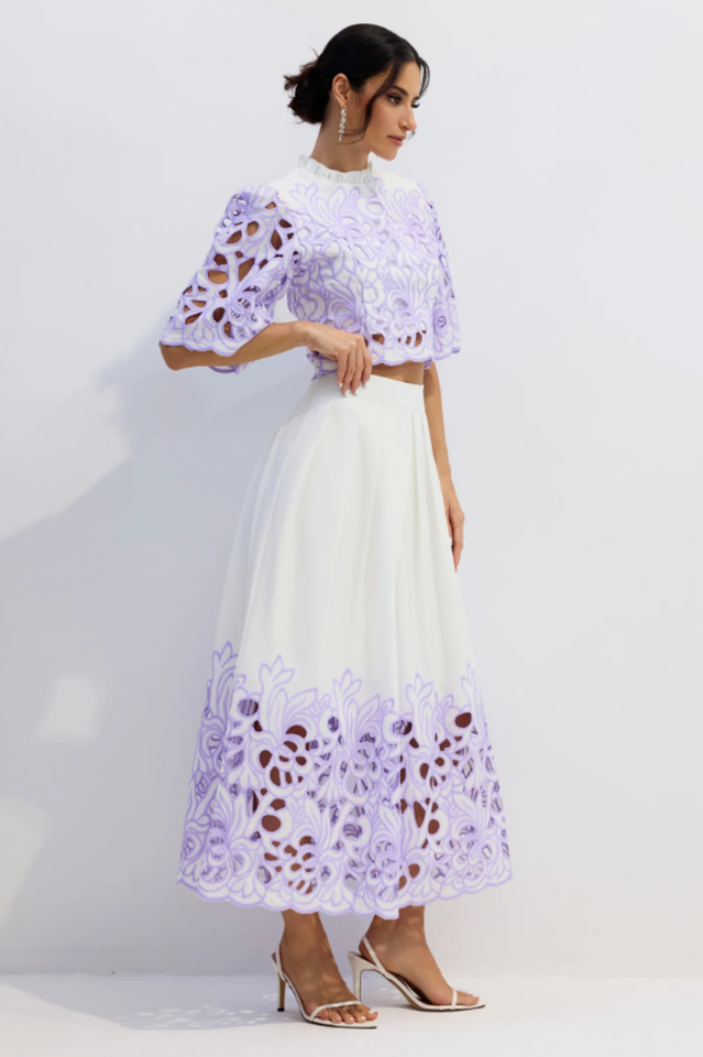 Kelly Floral Embroidered Set | Dress In Beauty