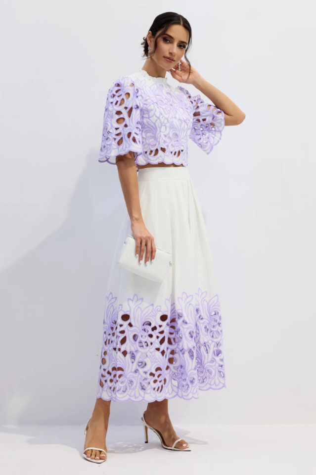 Kelly Floral Embroidered Set | Dress In Beauty