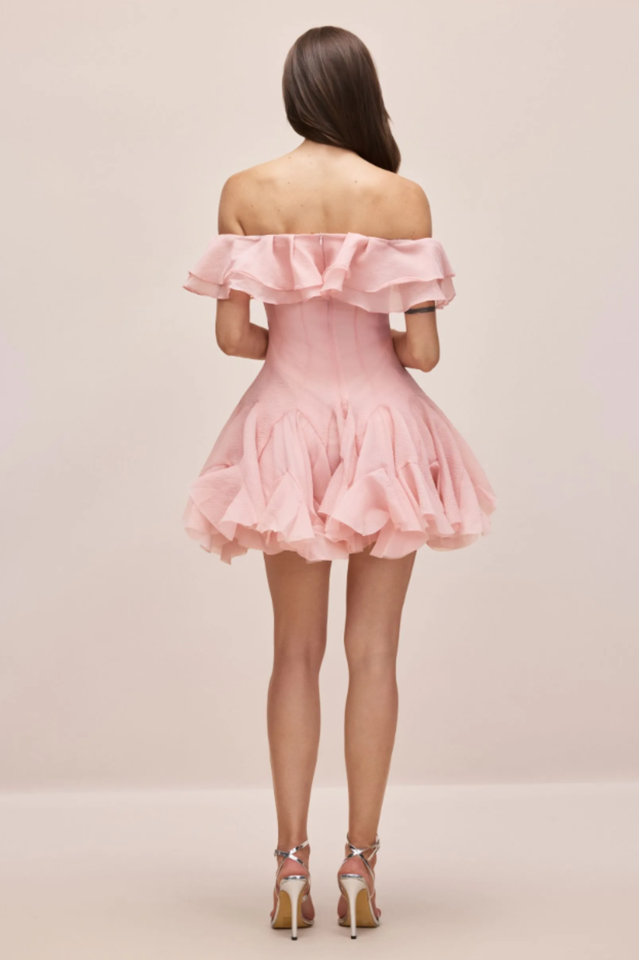 Vita Off Shoulder Ruffle Mini Dress | Dress In Beauty