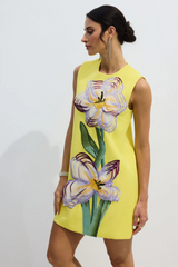 Vera Floral Applique Sleeveless Mini Dress | Dress In Beauty