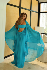 Eugenia Asymmetric Draped Maxi Dress | Dress In Beauty