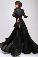 Elsie Metallic Pleated Belted Maxi Dress | Dress In Beauty