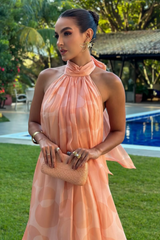 Stephanie Printed Halter Neck Maxi Dress | Dress In Beauty