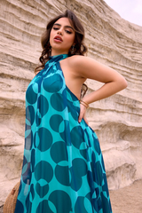 Stephanie Printed Halter Neck Maxi Dress | Dress In Beauty