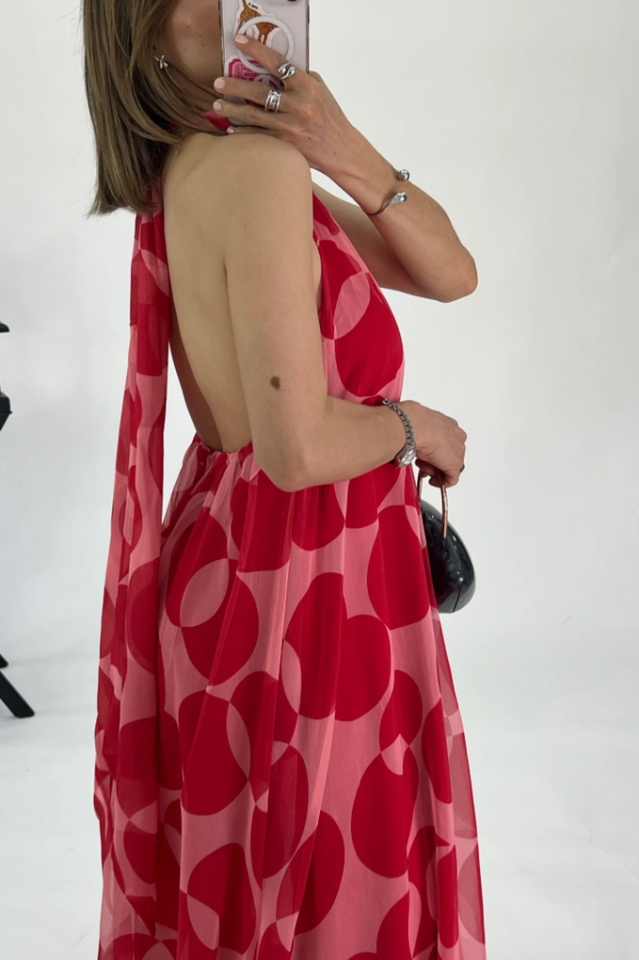 Stephanie Printed Halter Neck Maxi Dress | Dress In Beauty