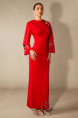 Sharon Long Sleeve Hollow Maxi Dress | Dress In Beauty