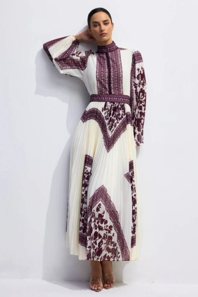 Melvina Floral Print Pleated Maxi Dress | Dress In Beauty