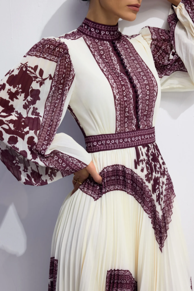 Melvina Floral Print Pleated Maxi Dress | Dress In Beauty