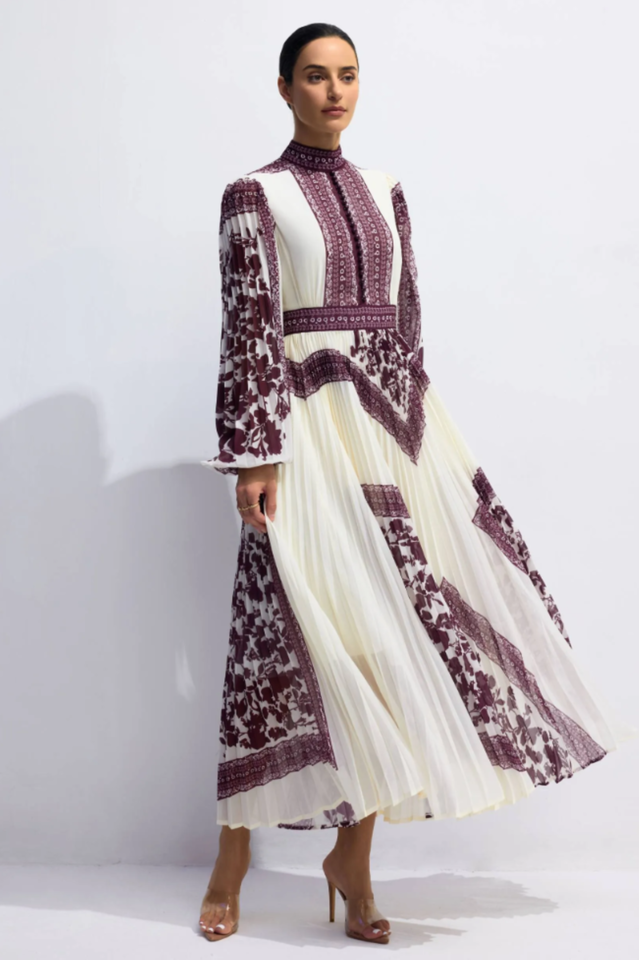 Melvina Floral Print Pleated Maxi Dress | Dress In Beauty