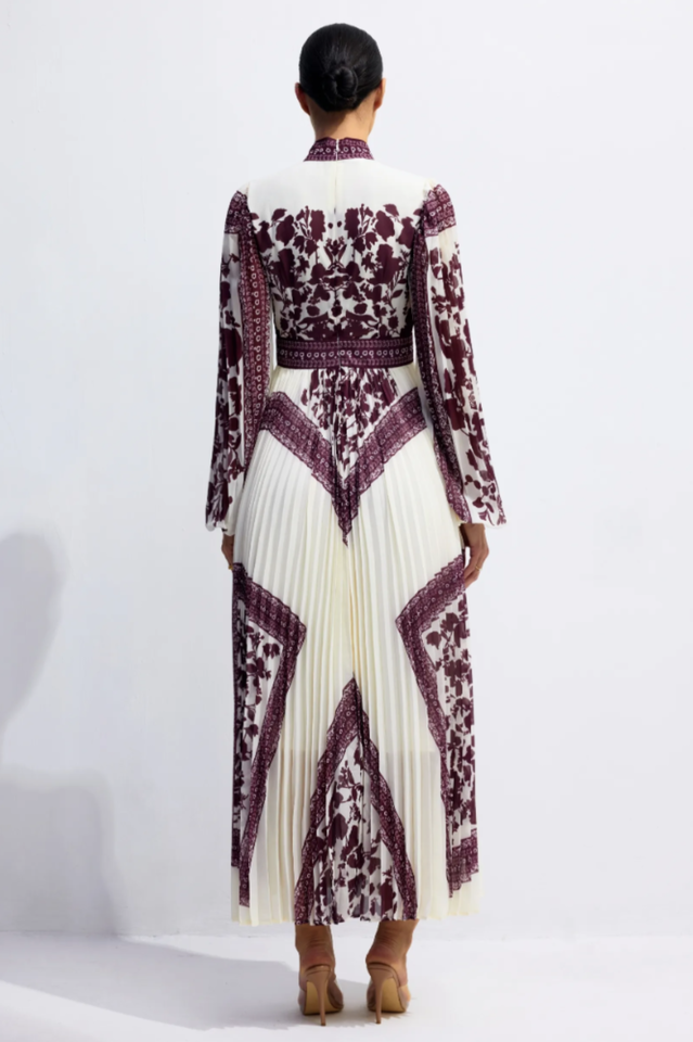 Melvina Floral Print Pleated Maxi Dress | Dress In Beauty