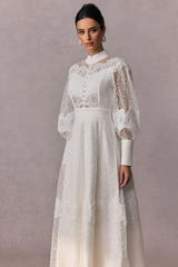 Charlotte Puff Sleeve Lace Maxi Dress | Dress In Beauty