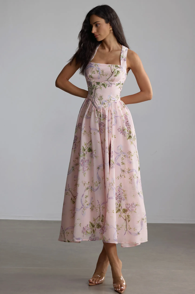 Elise Floral Print Midi Dress | Dress In Beauty