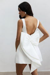 Cecila Bowknot Pearl Backless Mini Dress | Dress In Beauty