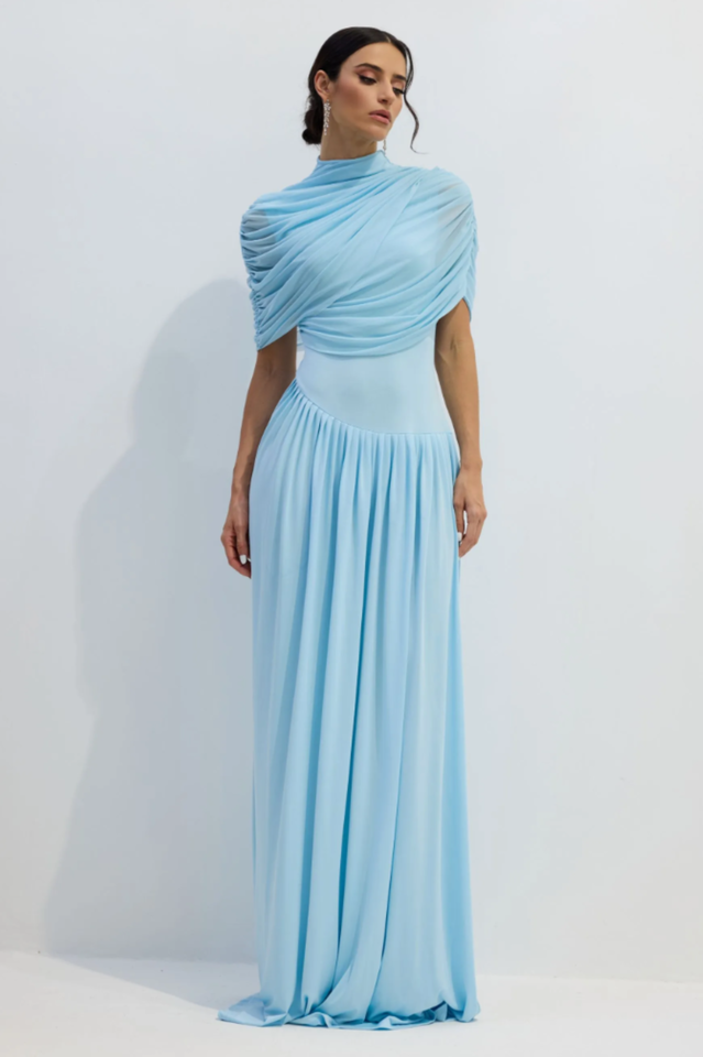 Catherine Asymmetrical Pleated Maxi Dress | Dress In Beauty