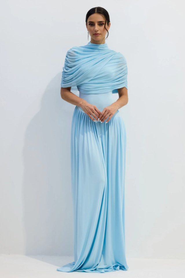 Catherine Asymmetrical Pleated Maxi Dress | Dress In Beauty