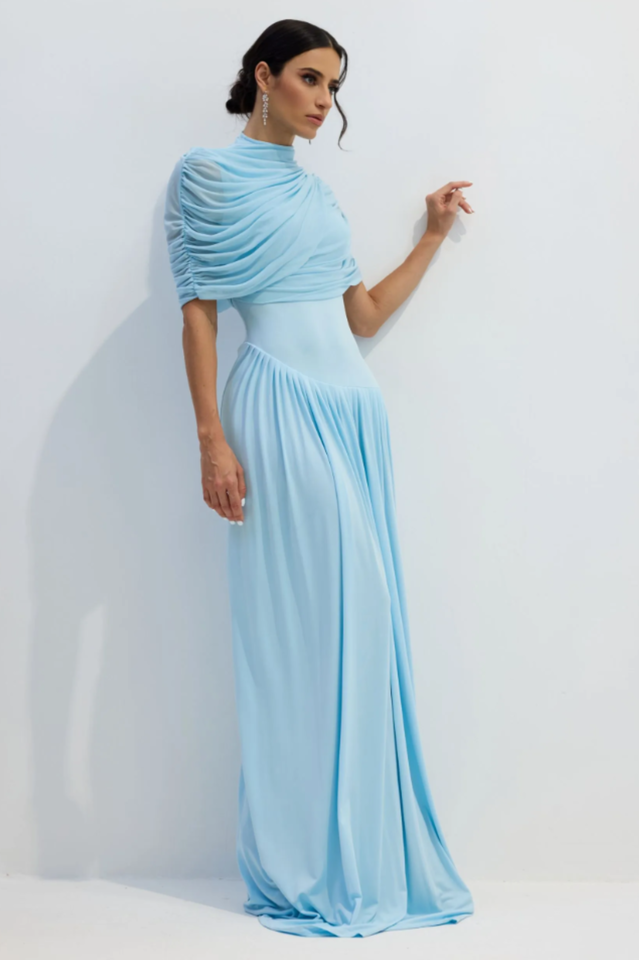 Catherine Asymmetrical Pleated Maxi Dress | Dress In Beauty