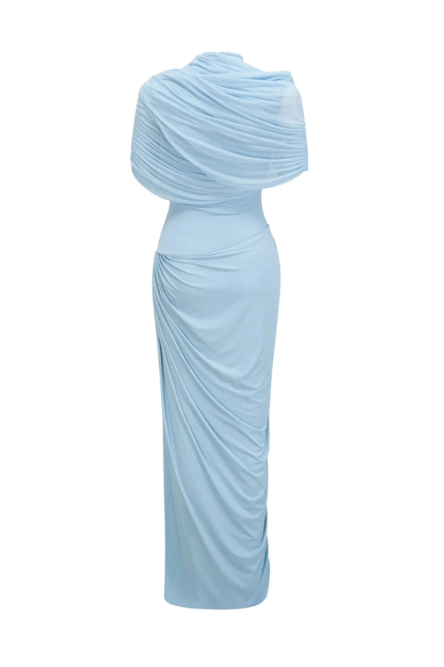 Catherine Asymmetrical Pleated Maxi Dress | Dress In Beauty