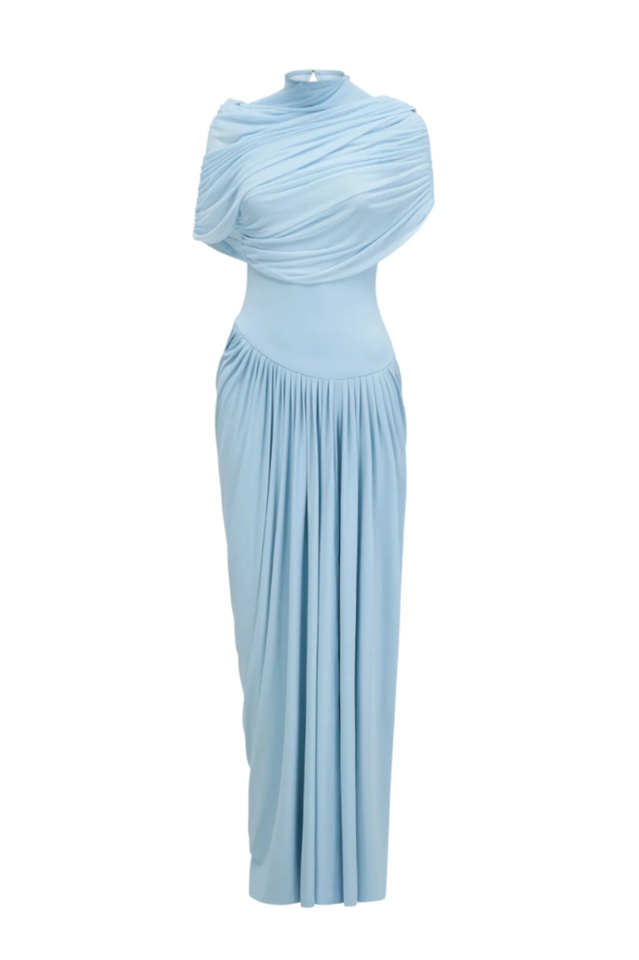 Catherine Asymmetrical Pleated Maxi Dress | Dress In Beauty