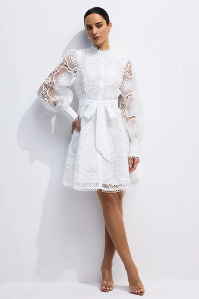 Helena Floral Lace Mini Dress | Dress In Beauty