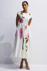 Lindsay Rose Printed Midi Dress | Dress In Beauty