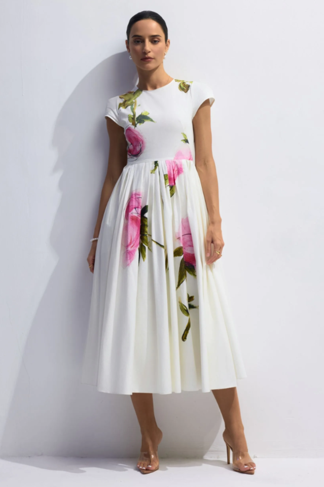 Lindsay Rose Printed Midi Dress | Dress In Beauty
