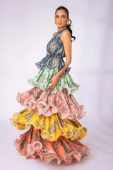 Cynthia Printed Tiered Ruffle Maxi Dress | Dress In Beauty