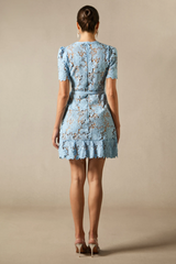 Renata Floral Embroidered Lace Mini Dress | Dress In Beauty