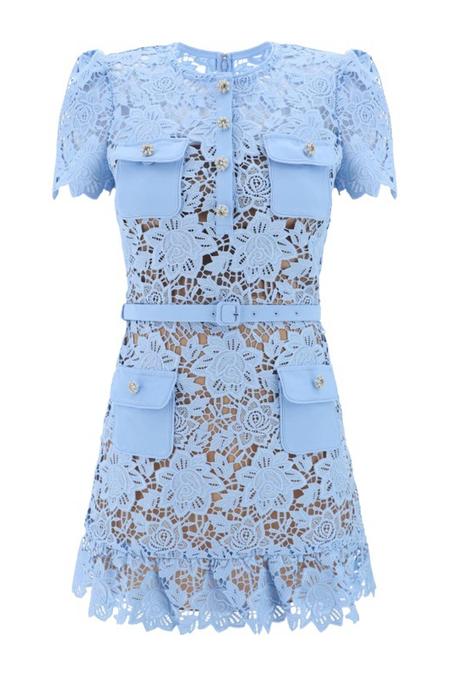 Renata Floral Embroidered Lace Mini Dress | Dress In Beauty