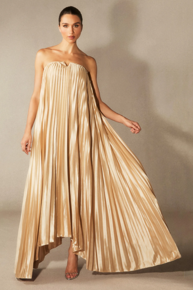 Louisa Strapless Pleated Maxi Dress | Dress In Beauty
