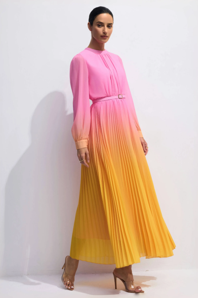 Sandra Long Sleeve Gradient Maxi Dress | Dress In Beauty